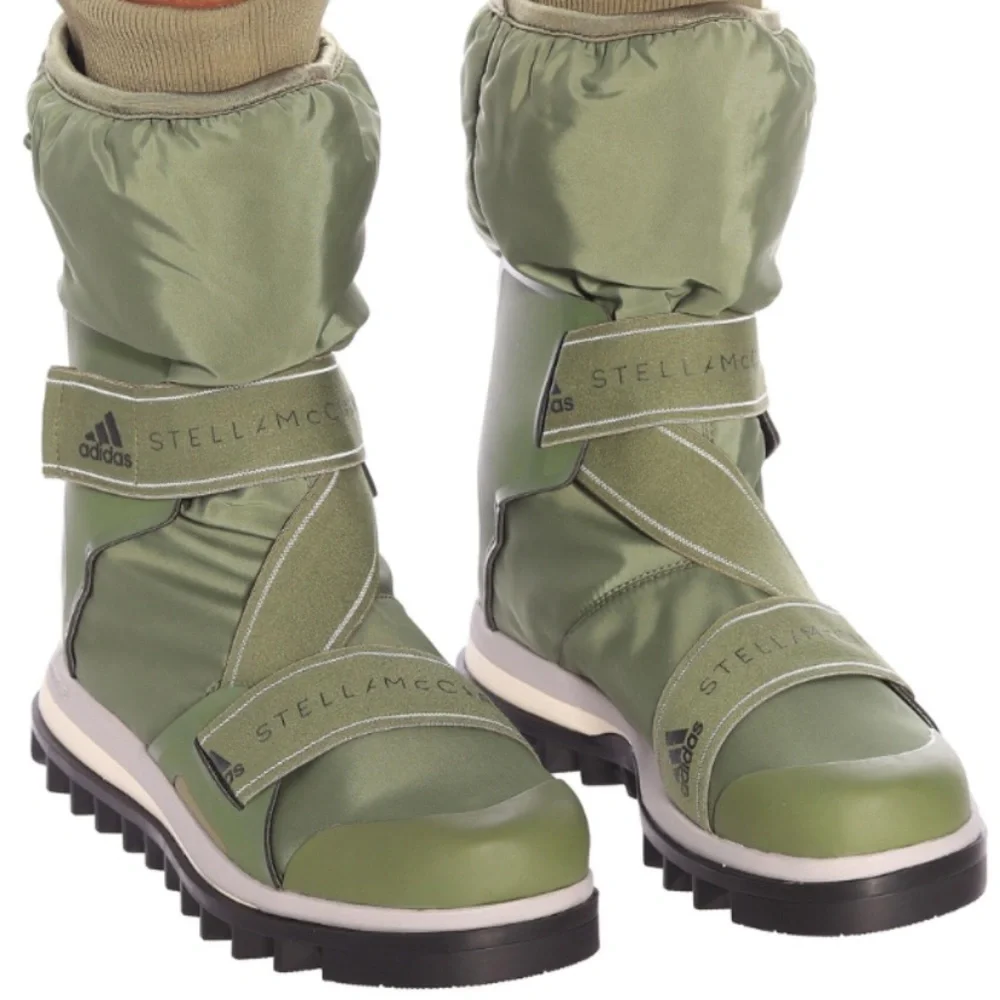 Adidas by Stella McCartney Olive Green Strap Winter Boots